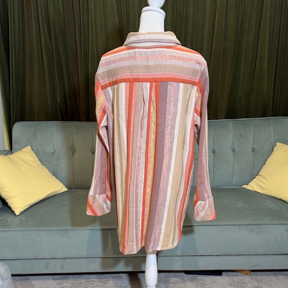 Soft Surroundings Multicolor Striped Blouse - Picture 4 of 5